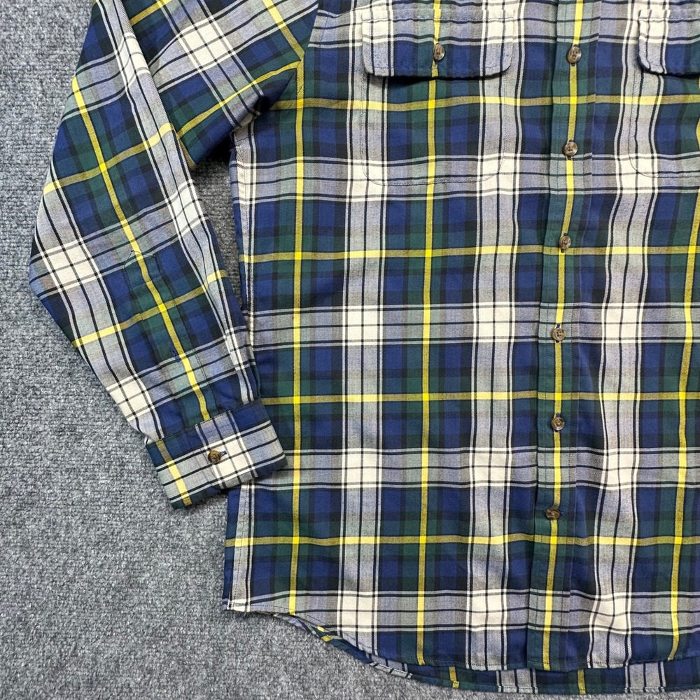 Vineyard Vines Performance Crosby Shirt Mens L Blue Green Plaid Slim Fit‎ - Picture 5 of 15